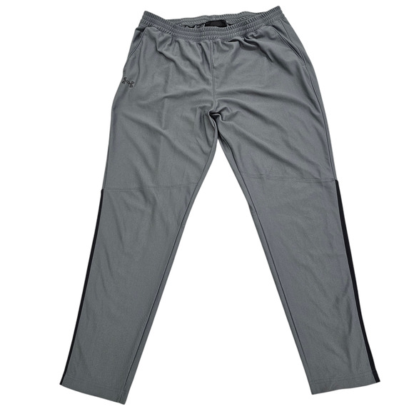 Under Armour Pants Mens XXL Grey Black Twister Track Lightweight Pull On - Picture 1 of 13